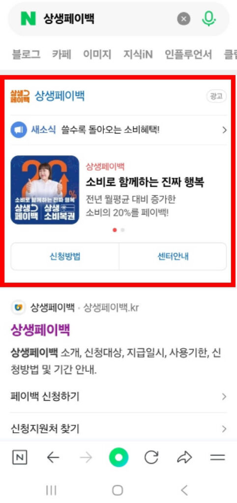 상생소비복권 확인 방법