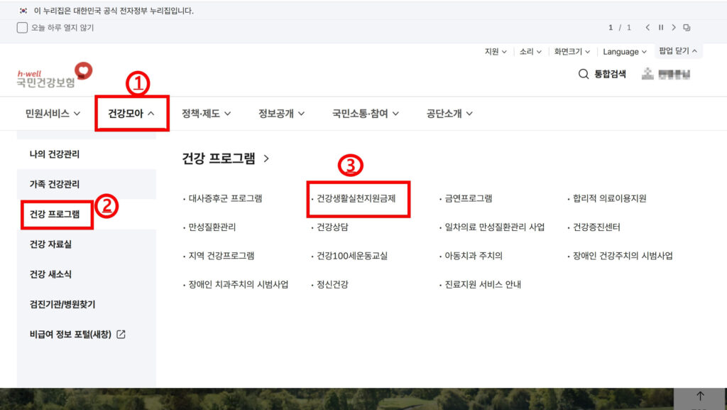 하루 5천보 건강생활지원금
