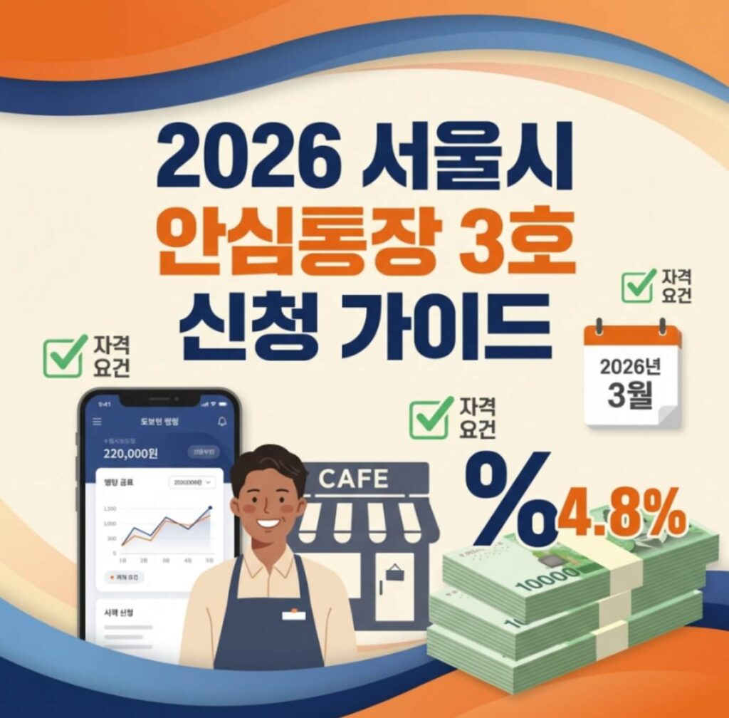 서울시 안심통장 3호 신청