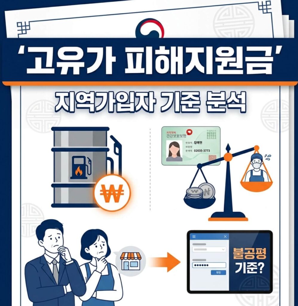 고유가 피해지원금 지역가입자 기준