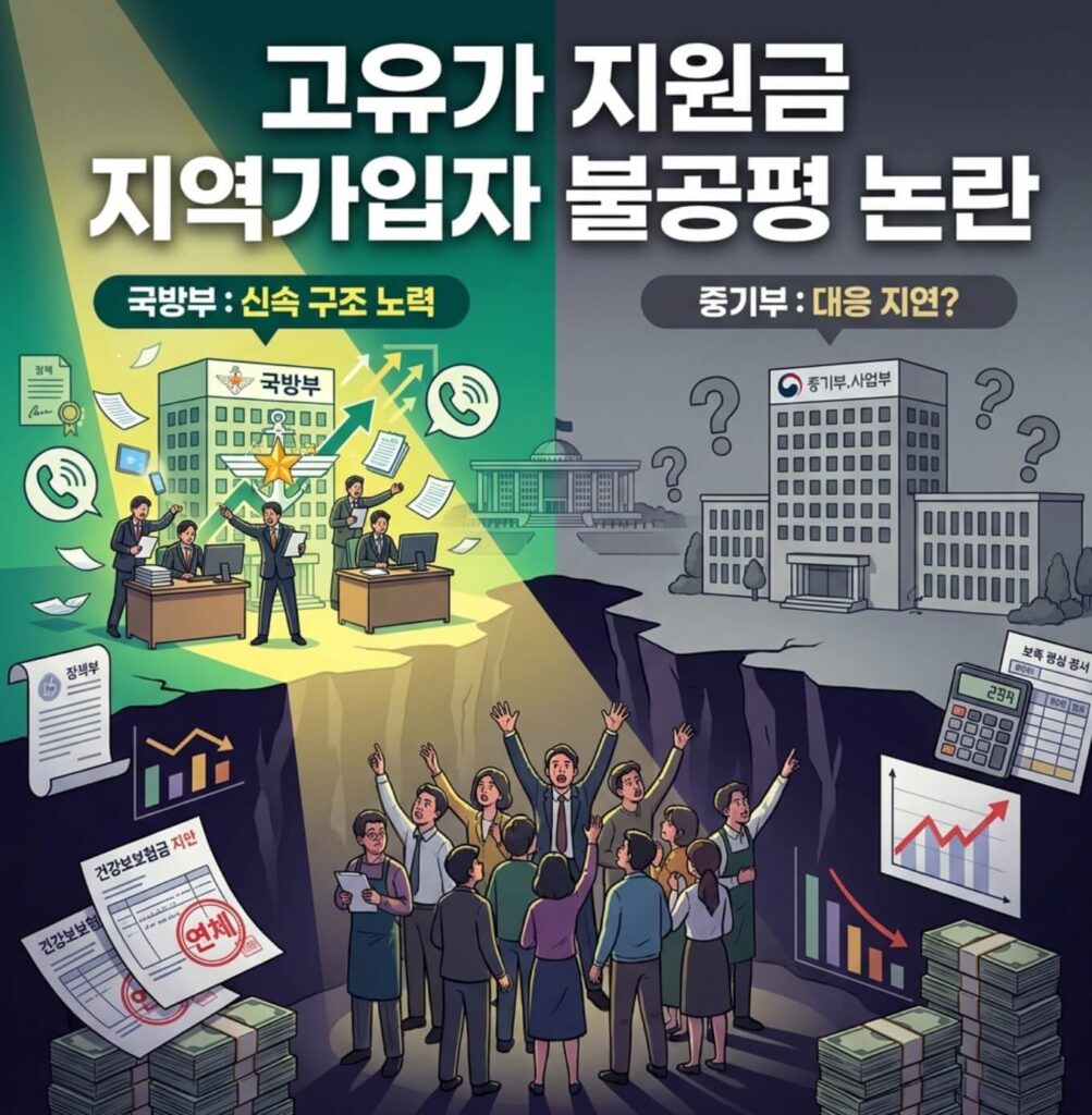 고유가 지원금 지역가입자 불공평 기준
