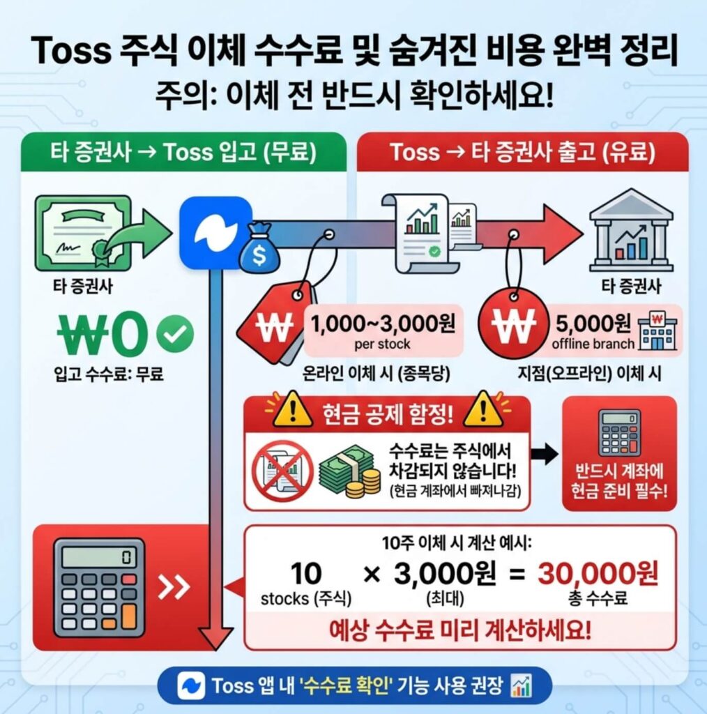 토스 주식 옮기기 수수료