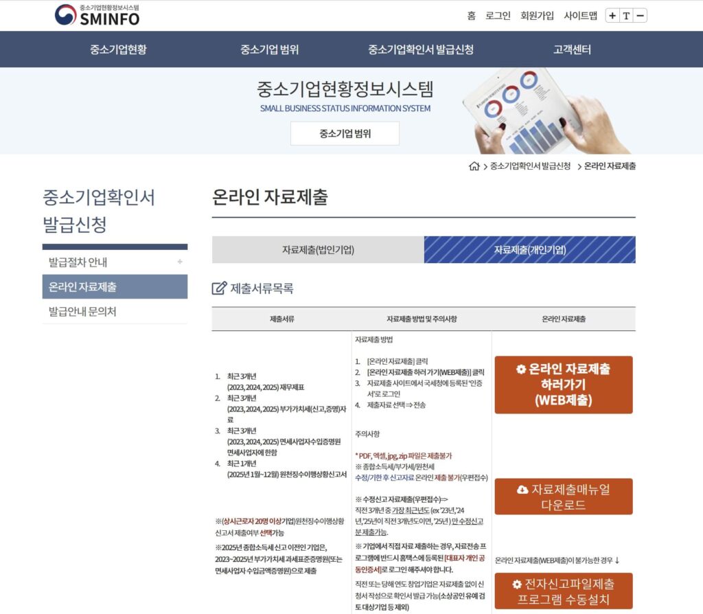 소상공인확인서 발급 방법