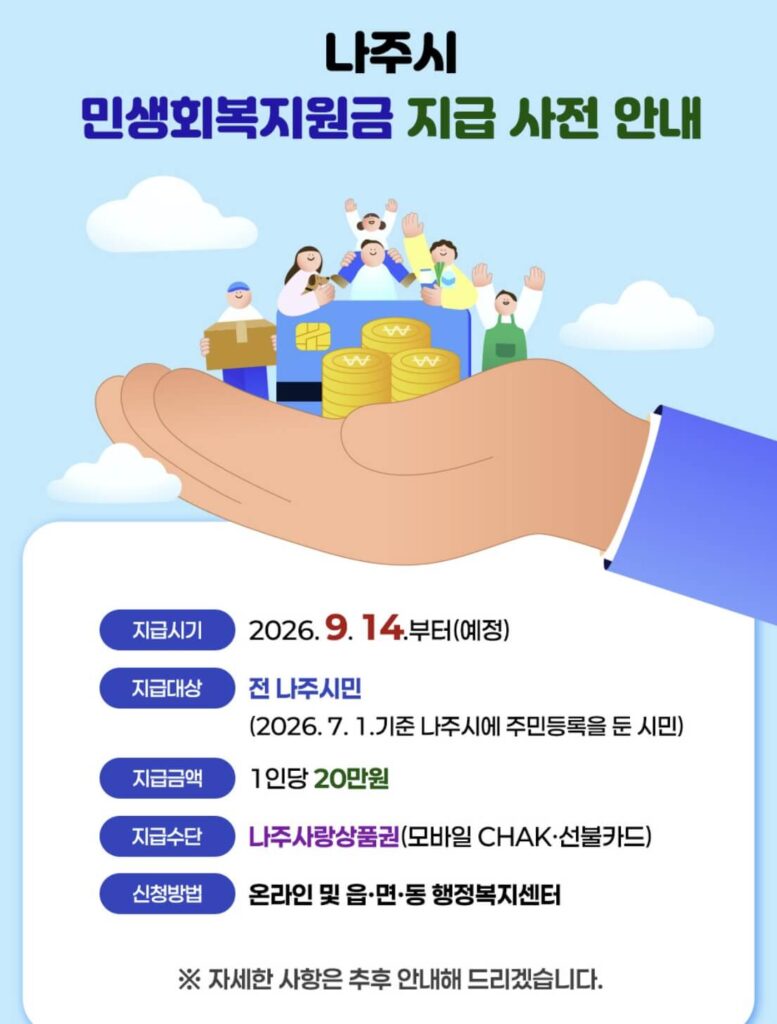 나주시 민생회복지원금
