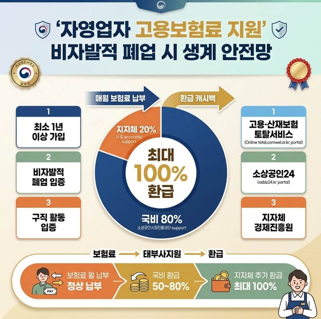 자영업자 실업급여 고용보험료 지원