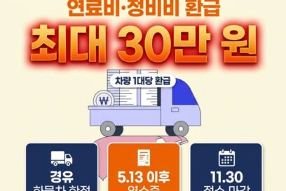 2026 부산시 화물자동차 안전운행 지원사업 신청 가이드: 최대 30만원 지원 대상 및 필수 서류
