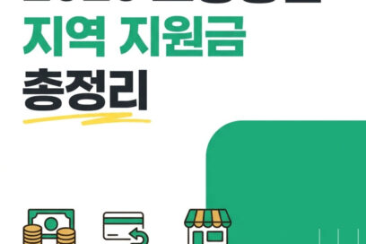 2026 소상공인 지역 지원금 총정리: 최대 1억 정책자금부터 청소비·카드수수료 지원 신청방법
